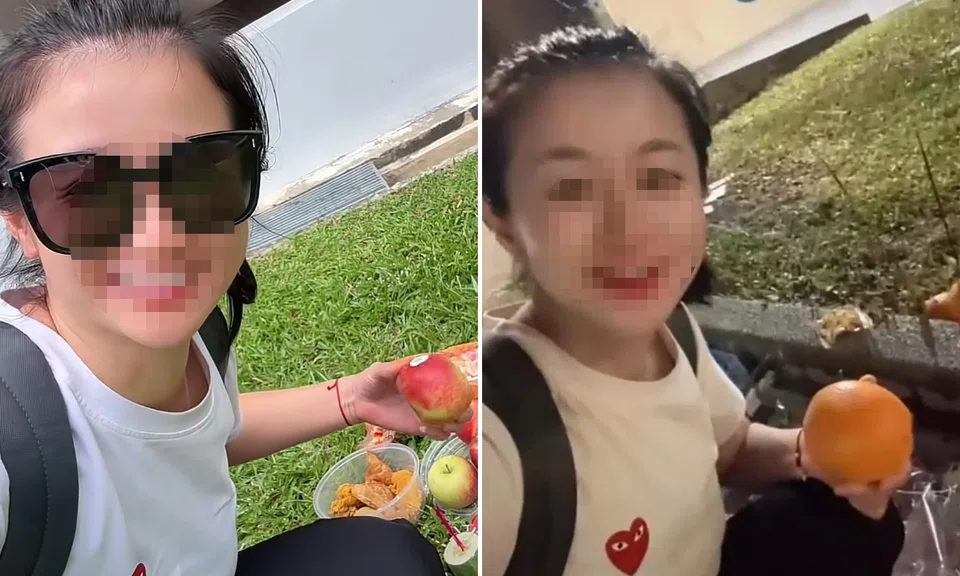 The woman shared a video of herself picking up offerings by the roadside in a TikTok video which has since been taken down.
