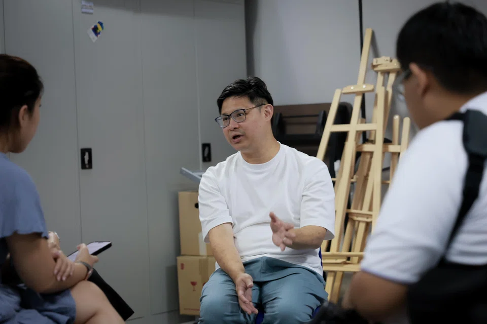 Tanjong Pagar GRC MP Foo Cexiang taking media questions on May 17.