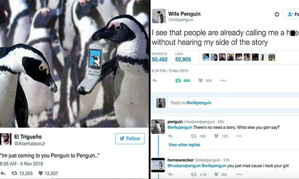 Hilarious memes and tweets: Twitter is losing it over heartbreaking penguin cheating drama in viral video