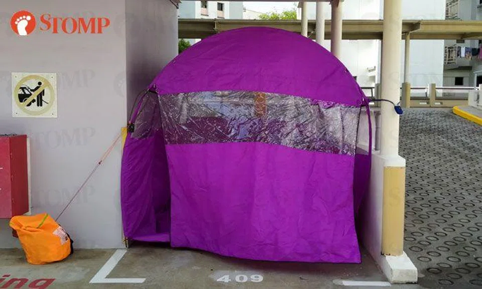 Sengkang resident's $500 tent removed from carpark by town council due to security concern