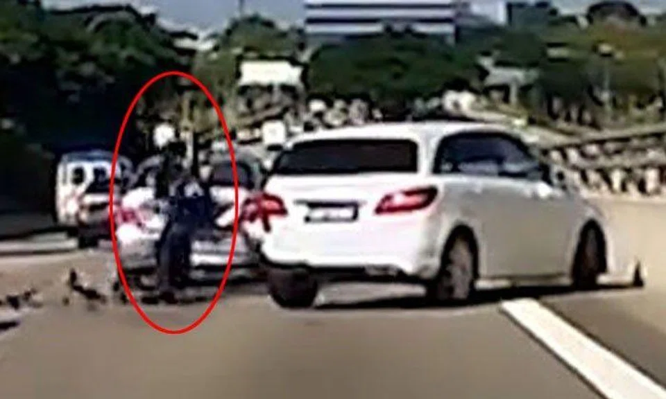 Biker thrown off motorcycle after ramming into car in 4-vehicle ...
