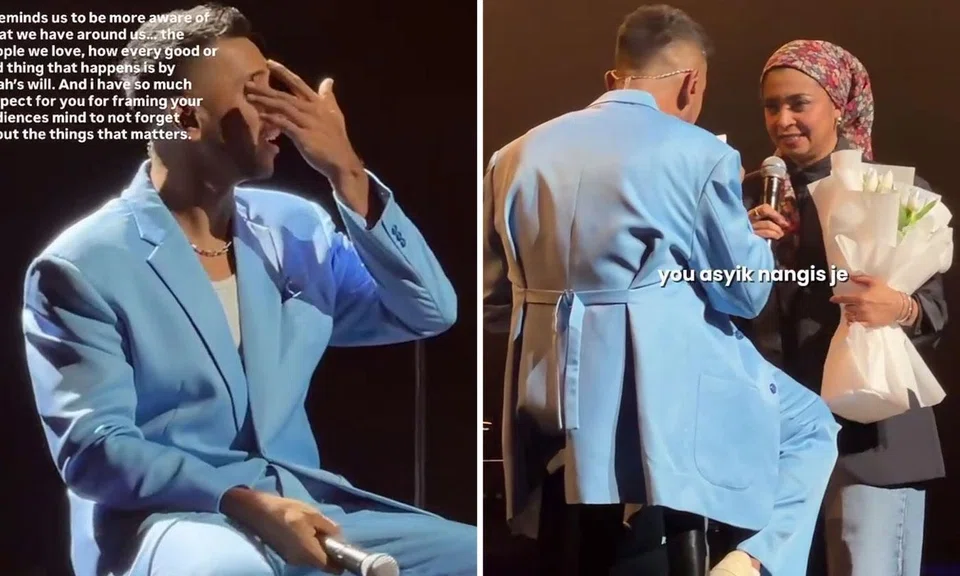 Singer Taufik Batisah in tears at sold-out show