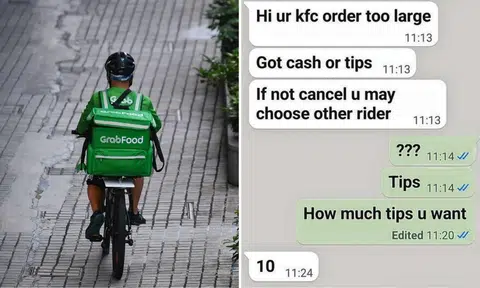 grab rider tip large order