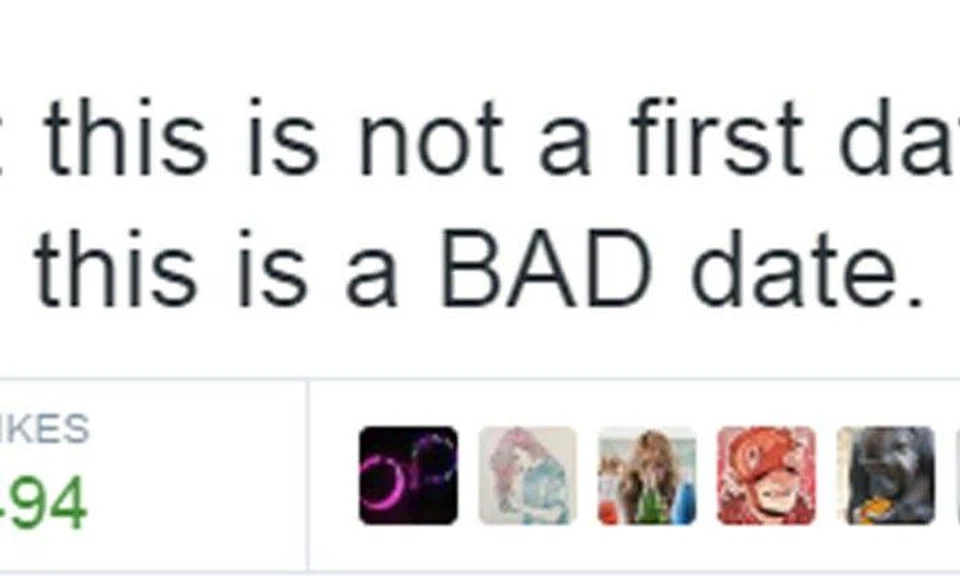 Woman witnesses awful date -- and live tweets the entire painful process