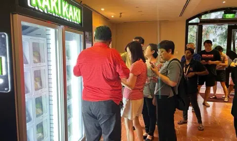 Get your durian from a vending machine at Tampines MRT station