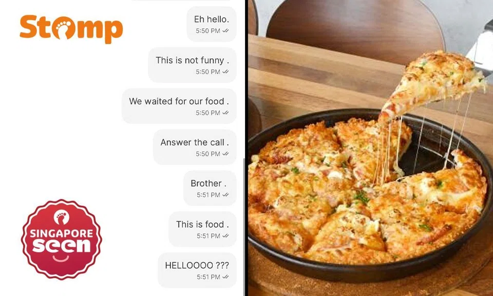grabfood rider suspended after running off with domino's pizza order