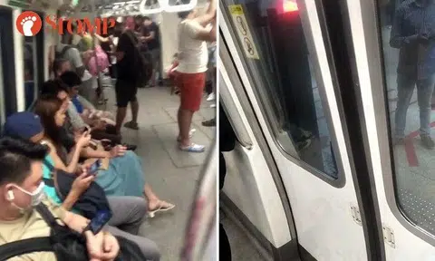The Stomper shared a video taken from inside the train as it departed the station with the platform screen doors still open.