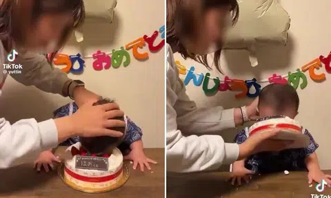 woman slams child’s face into cake repeatedly, netizens criticise abusive behaviour