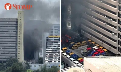 Cars in Golden Mile Tower blaze not electric vehicles, cause of fire under investigation: SCDF