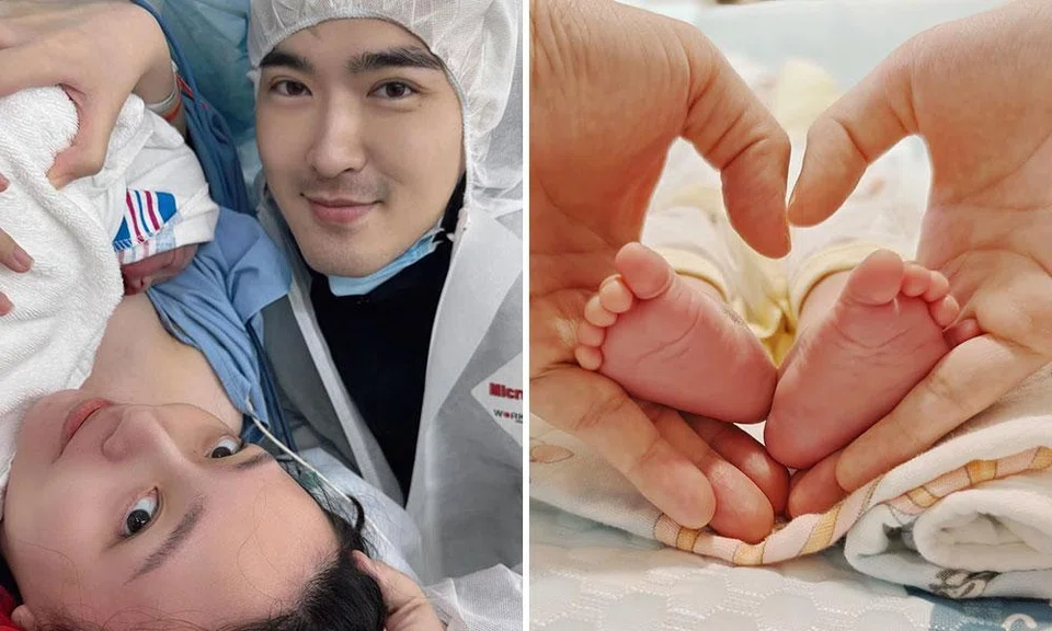 lee teng welcomes rainbow baby
