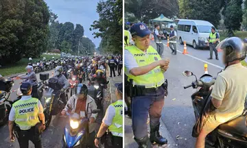 10 motorcyclists arrested for riding without licences, insurance in Woodlands