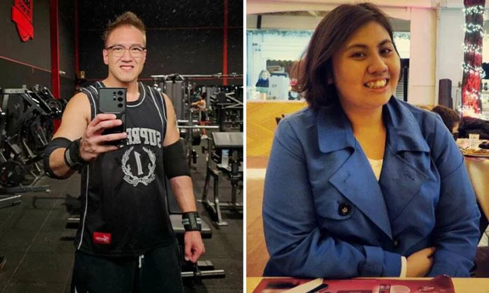 Singaporean Mitchell Ong (left) was arrested in Spain in April 2024 after Ms Audrey Fang’s body was found with multiple stab wounds. PHOTOS: STRONGESTASIAN/INSTAGRAM, FANG DIROU/FACEBOOK