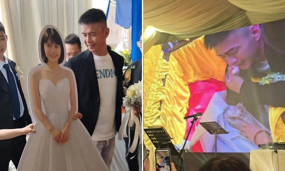 malaysian husband honours late influencer with ghost wedding