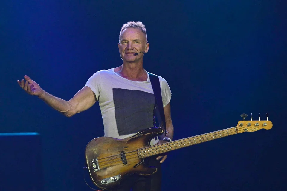 British songwriter Sting performs his Sting 3.0 show at Farmasi Arena in Rio de Janeiro on Feb 14, 2025. 