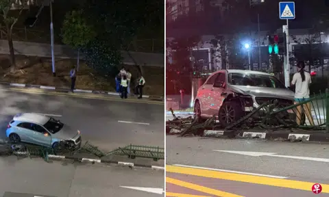 Tampines car crash: Woman assisting police investigations