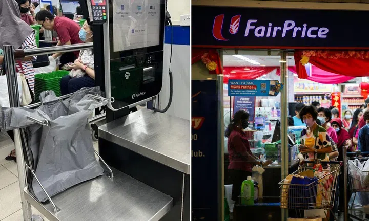 FairPrice is reportedly rolling out a pilot programme to replace its white shopping bags with grey ones made with 30 per cent recycled plastic.