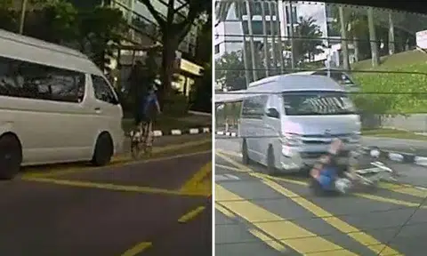 How did this minibus driver not see cyclist he hit?