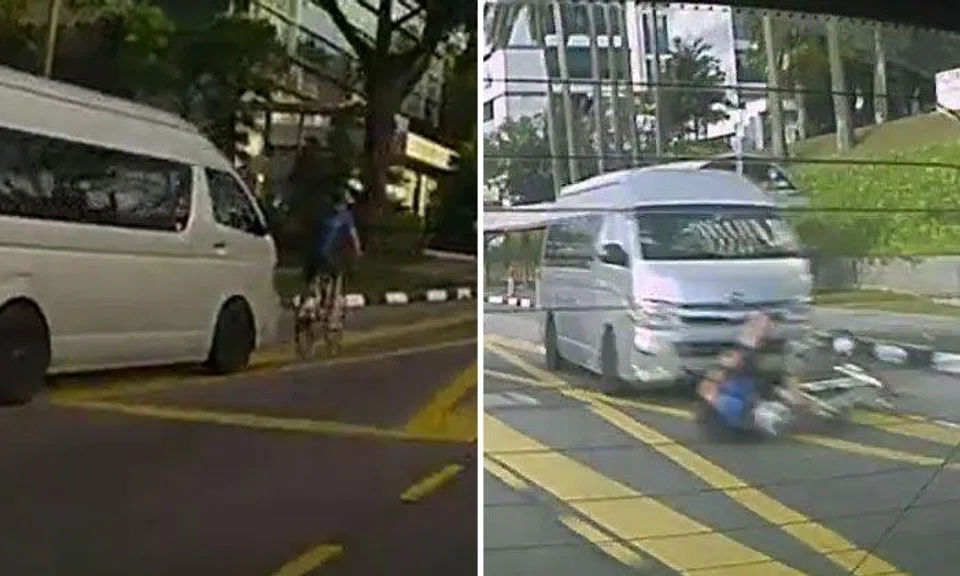 How did this minibus driver not see cyclist he hit?