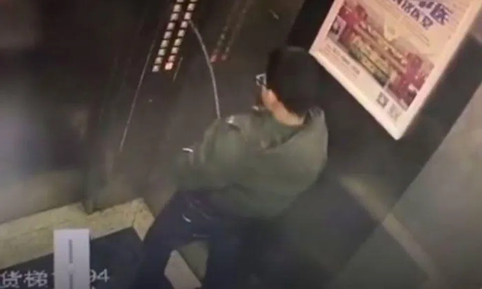 Karma is when naughty kid pees on control panel and gets stuck in lift