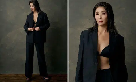 59-year-old actress Chen Xiuhuan poses in bikini and jacket, her husband concerned photos 'a bit sexy'