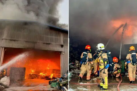 Fire rages at warehouse in Gul Drive, no injuries reported