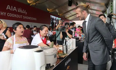 Photos of David Beckham's recent visit to S'pore for those who didn't see him