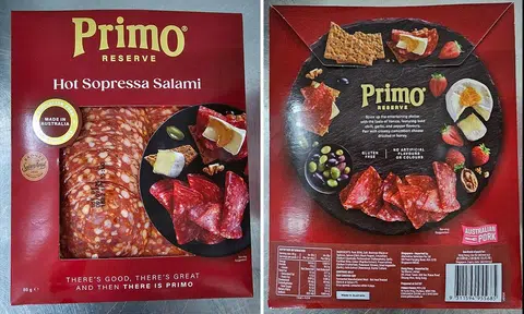Recall of Primo Reserve Hot Sopressa Salami due Salmonella
