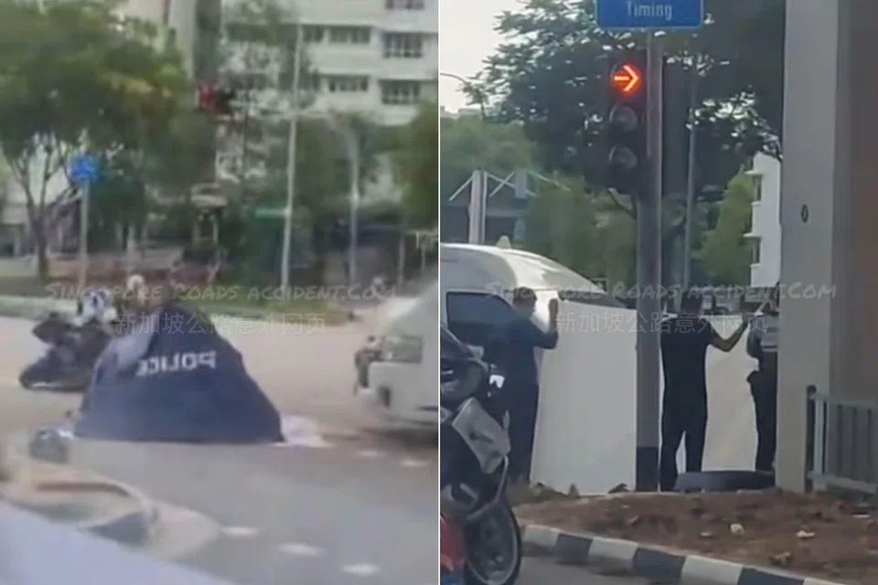 The police and the Singapore Civil Defence Force were alerted to the accident at the junction of Punggol Way and Sumang Link at about 6.45am on Aug 12.