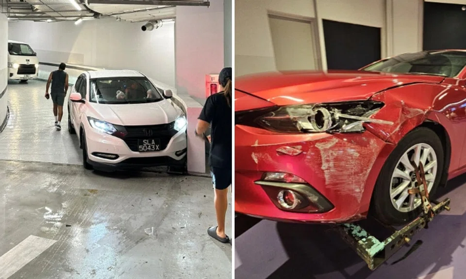 Photos of cars with their left front bumper damaged also circulated online.