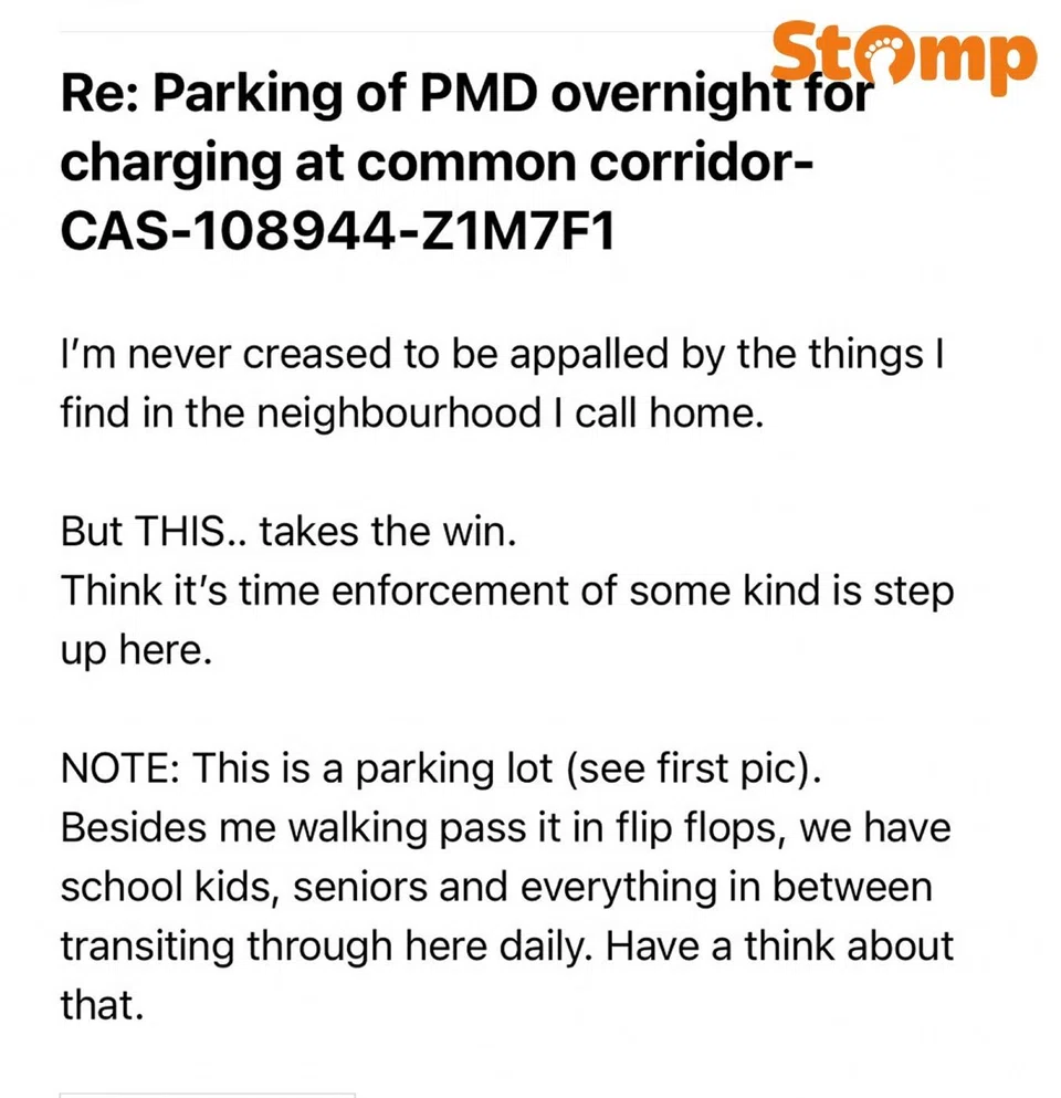 Boon Lay estate cleanliness and PMD parking issues
