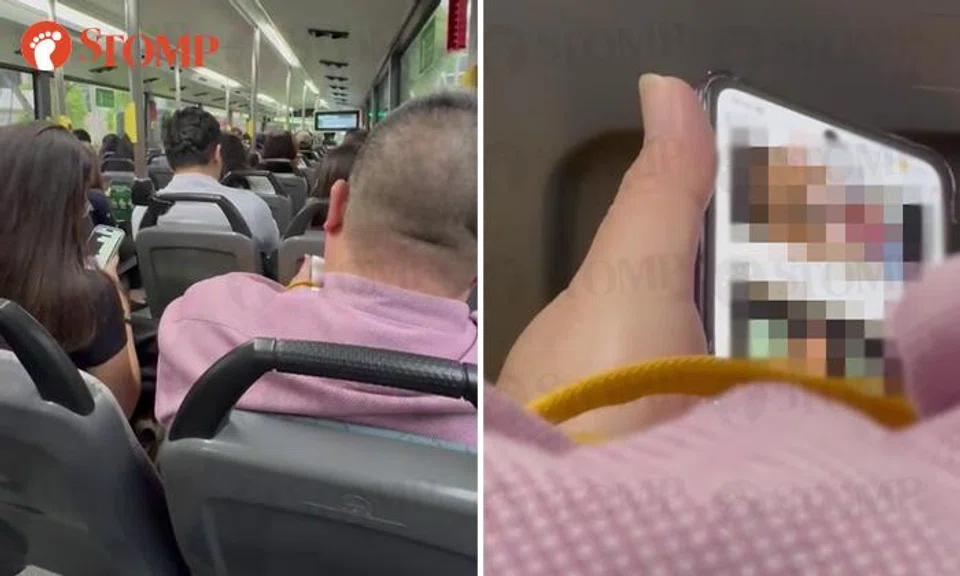 watching porn on bus