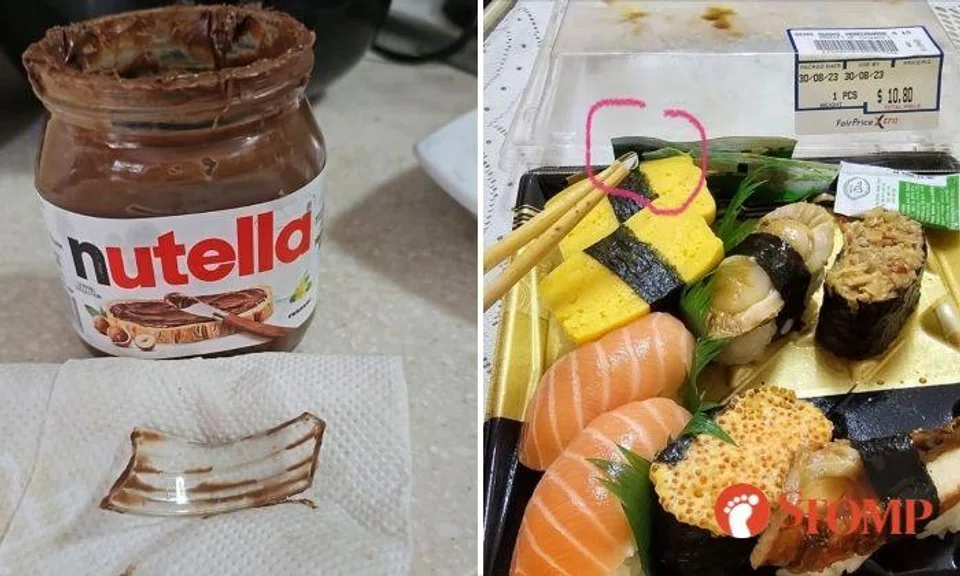 Broken glass, plastic found in Nutella and sushi from FairPrice in separate incidents