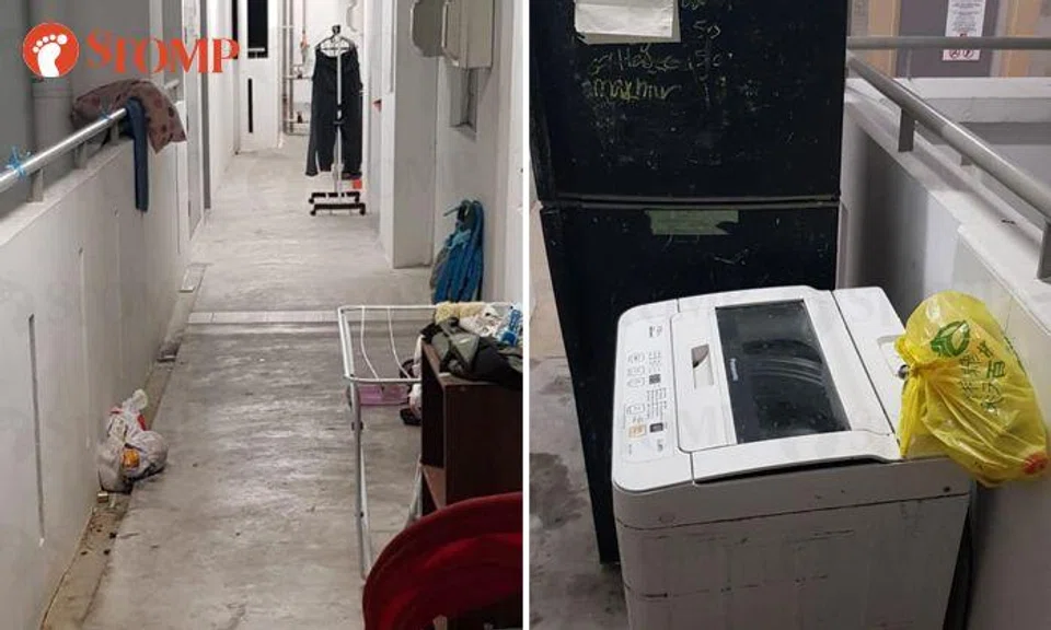 Choa Chu Kang resident leaves bags of rubbish and bulky items along common corridor