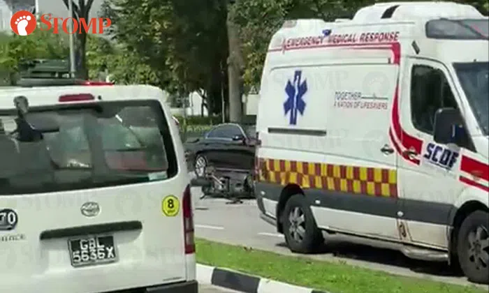 Motorcyclist and pillion rider taken to hospital after accident with ...