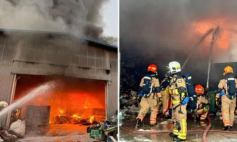 Waste materials catch fire at Pioneer warehouse in early morning blaze