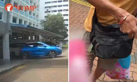 Motorist's pregnant wife confronts BYD driver for 'stealing' their parking lot in Woodlands
