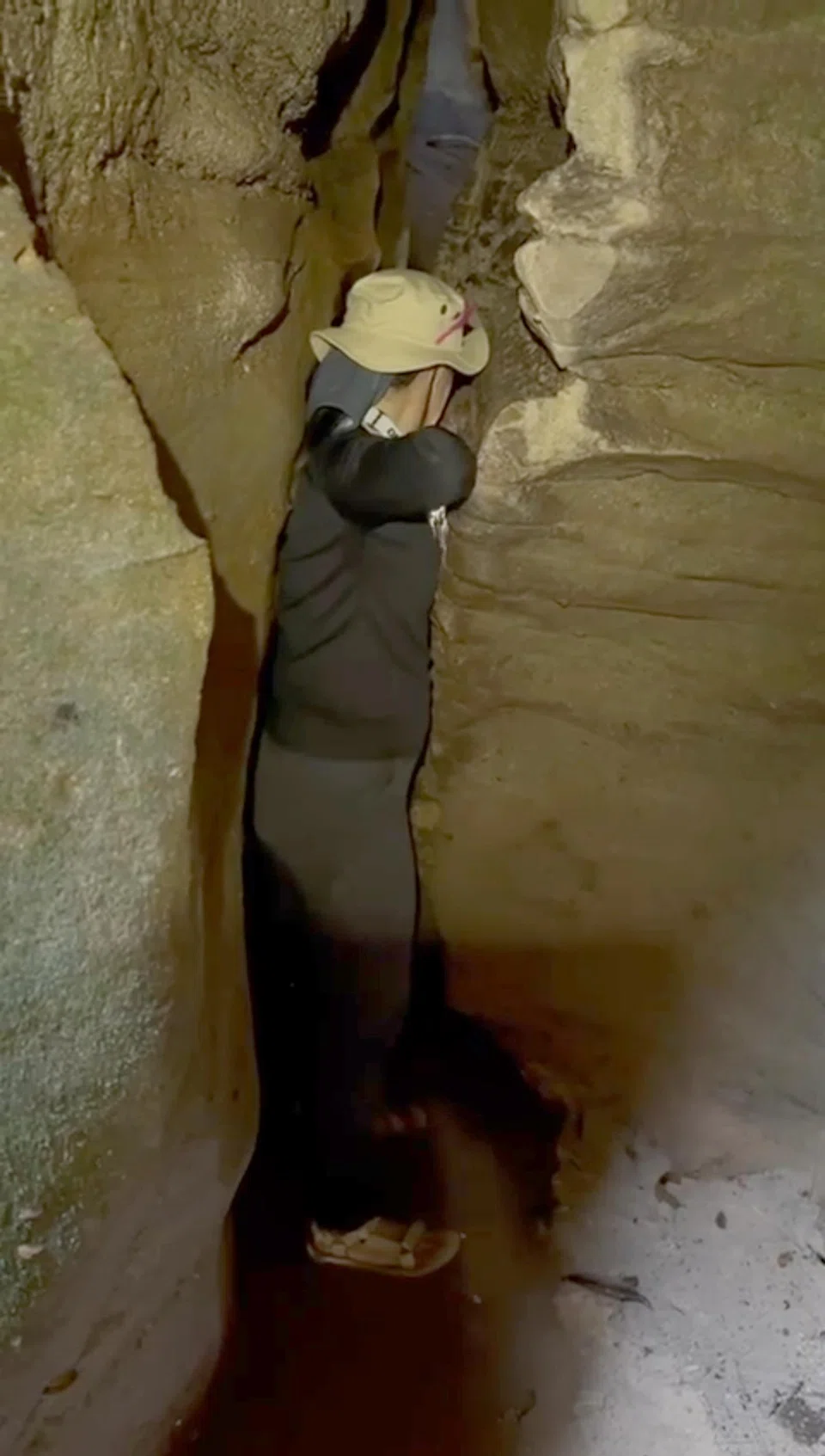 Ms Tay (pictured) says they encountered cave passages that were cramped and narrow. After some in the group voiced their concerns about unsafe obstacles, the activity was eventually canned.  PHOTO: COURTESY OF CHERYL TAY