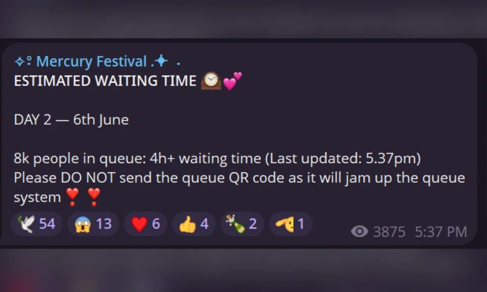 8,000 waiting in line to attend Mercury Festival 2026.