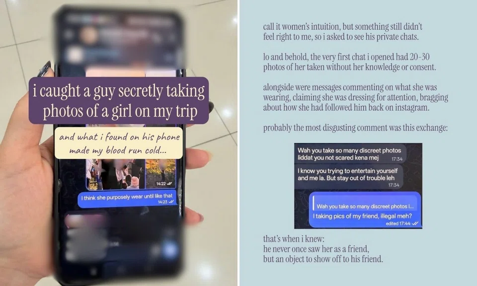 man allegedly takes 20 to 30 photos of female traveller in indonesia, singapore tour guide calls him out
