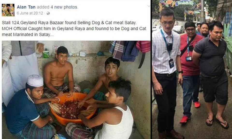 NEA investigating claim that 'dog and cat meat satay' is being sold at Geylang bazaar