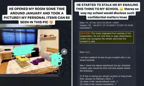A university student has alleged that her landlord invaded her privacy and took pictures of her room while she wasn’t home. She also alleged that he sent her school an e-mail checking on her status, and inquiring about her course completion date and vacation period.