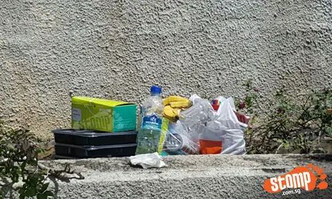 Look at the pile of litter left behind after Standard Chartered Marathon 2016