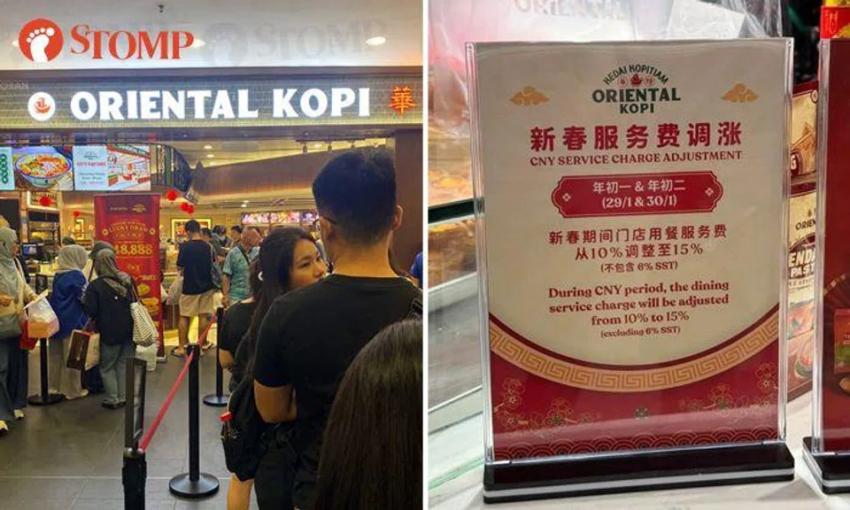 Malaysian chain Oriental Kopi apologises, scraps CNY service charge increase after flak