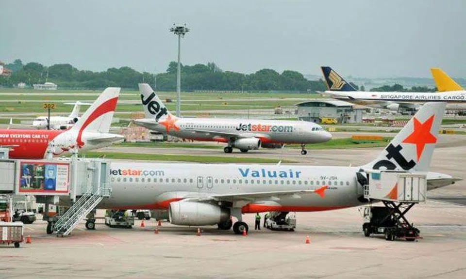 Planes on the tarmac at Changi Airport. PHOTO: ST 