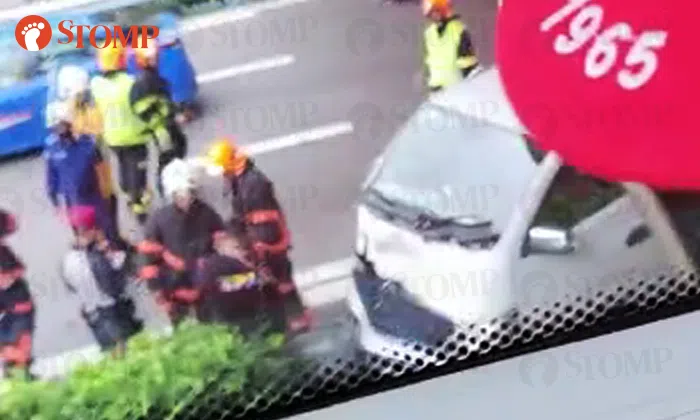 Van driver sustains minor injuries after skidding along PIE | STOMP
