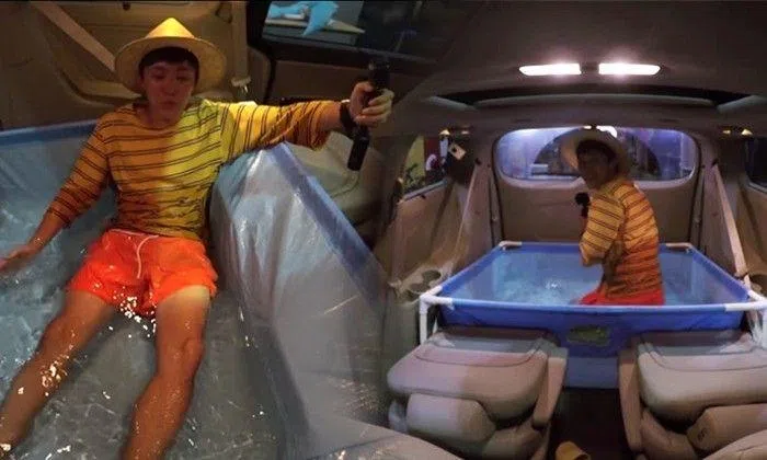 This vlogger thought it would a great idea to have a swimming pool in ...