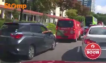 Driver tosses ash and cigarette butt onto road