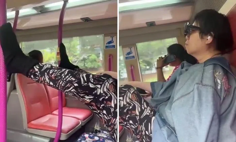 'Full marks for persistence': Woman seen propping feet up on bus for the nth time