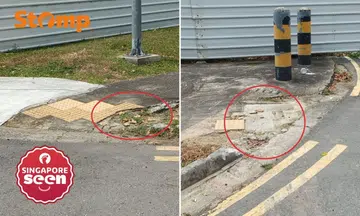 Damaged tactile paving at Defu Industrial Estate repaired before planned replacement works from September