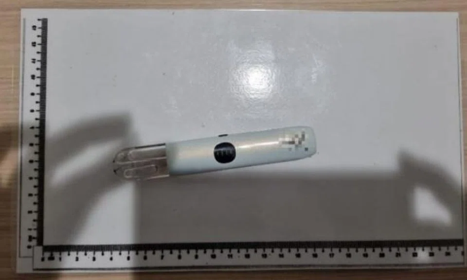 HSA raided her home and seized one e-vaporiser that was found to contain etomidate.